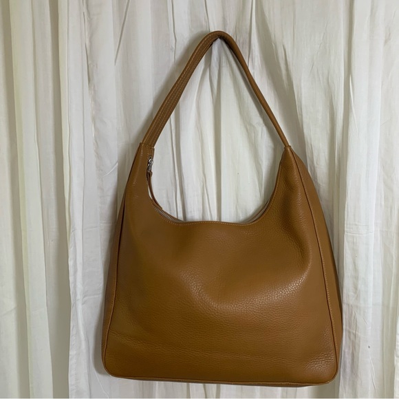 BAGGU‎ Deadstock Caramel Leather Shoulder Bag Brand New - Picture 4 of 12